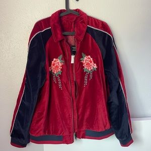 Men’s Topman Graphic Velour Jacket